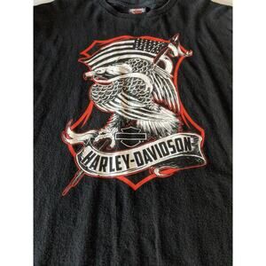 Harley Davidson Black Shirt Size 3XL Northwest Olympia Short Sleeved American
